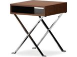 Tavolino In Legno E Metallo In Stile Marrone Moderno Ed Elegante