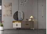Consolle Con Specchio In Legno Marrone In Stile Moderno Ed Elegante