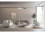 Set Da Salotto Moderno In Tessuto Beige Con 2 Divani E Poltrona