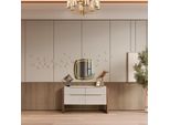 Elegante Toletta In Legno Color Beige Con Specchio E Spazio Per Riporre Gli Oggetti