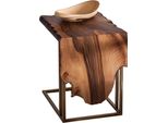 Tavolino In Legno E Metallo In Marrone Moderno Ed Elegante