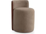 Sgabello In Legno Beige Design Moderno Stile Arredamento