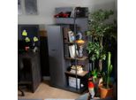 Elegante Libreria In Legno Grigio Dal Design Moderno