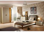 Cameretta Per Bambini In Legno Grigio Con Letto, Armadio E Scrivania