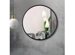 Specchio Da Parete Rotondo In Stile Loft Con Elegante Cornice Nera