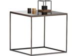 Elegante Tavolino In Metallo Marrone Per Un Soggiorno Moderno