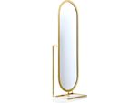 Elegante Specchio Ovale Da Appoggio Con Cornice Dorata Dal Design Moderno