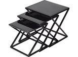 Tavolino In Metallo Nero Dal Design Moderno