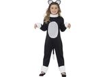 Smiffys - Costume Halloween - Ragazze SM993 (128-134) (Nero/Bianco)