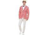 Smiffys - Costume "Barbiere Anni '20"" - Uomo SM1853 (Xl) (Bianco/Rosso)"