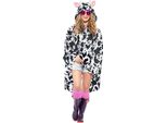 Smiffys - Costume Poncho - Uomo/Donna Unisex SM2954 (Taglia Unica) (Bianco/Nero)
