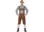 Smiffys - Set Di Costumi "Deluxe Traditional Hans"" Per Uomo SM2201 (M) (Marrone/Nero/Bianco)"
