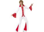 Smiffys - Costume "Super Trooper"" - Uomo SM2171 (M Regular) (Bianco/Rosso)"
