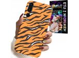 Custodia Per Huawei P20 Plus - Cover Posteriore A Strisce Di Tigre + Pellicola