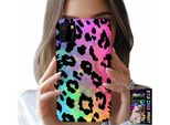 Custodia Per Huawei Y5P - Vetro Posteriore Colorato Con Stampa Leopardo Arcobaleno