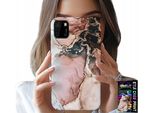 Custodia Per Huawei Y5P - Elegante Marmo Motivi Di Tendenza + Vetro