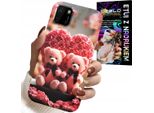 Custodia Per Huawei Y5P - Rosa Orsetto Famiglia Cuore + Vetro