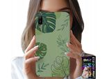 Custodia Per Huawei Y6 2019 - Retro Della Custodia Con Motivi Floreali A Foglie Verdi