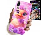 Custodia Per Huawei Y6 2019 - Simpatica Anatra, Anatra Su Sfondo Rosa
