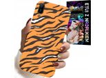 Custodia Per Huawei Y6 2019 - Cover Posteriore A Strisce Di Tigre + Vetro