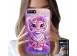 Custodia Per Huawei Y6 2018 - Simpatica Tigre Su Sfondo Rosa + Vetro