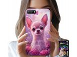 Custodia Per Huawei Y6 2018 - Simpatico Chihuahua Su Sfondo Rosa Con Fiori