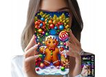 Custodia Per Huawei Y6S - Pan Di Zenzero, Motivi Natalizi Caramellati + Vetro