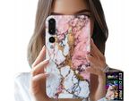 Custodia Per Huawei P20 Plus - Marmo Rosa E Bianco, Motivi In Pietra
