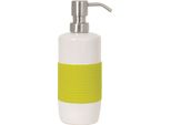 Msv Distributore Di Sapone "Moorea"" Distributore Di Sapone Liquido In Ceramica, 7,5 X 7,5 X 21 Cm - 400Ml - Verde"