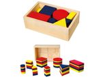 Dienesa Figure Geometriche Cubi Di Legno Viga Toys Montessori