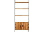 Libreria 4 Livelli 80X30X180 Cm Legno Di Mango Grezzo