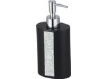 Msv Distributore Di Sapone "Luanda"" Distributore Di Sapone Liquido, Capacità 8,6 X 6 X 16,5 Cm - Nero"