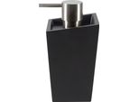 Distributore Di Sapone Spirella "Yoshi"" | Con Pompa In Acciaio Inox | Distributore Di Sapone Liquido | In Poliresina | 350Ml | Resistente E Robusto | Nero"