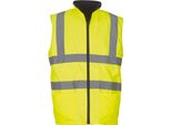 Yoko HV008F | Scaldacorpo Reversibile In Pile Fluo - Colore: Giallo Fluo - Taglia: S