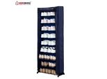 Herzberg HG-8076: Scarpiera Piccola A 9 Ripiani Blu