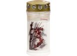 Jeka Candela Commemorativa Grande 100% Olio Vegetale Bacche Candela Tombale Luce Tombale 17 Cm Grande