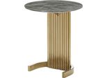 Tavolino In Acciaio Inox E Marmo Dal Design Moderno
