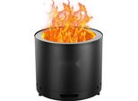 Recipiente Per Fuoco A Legna Senza Fumo Ø38 Cm - Recipiente Per Fuoco Con Attizzatoio - Pozzo Di Fuoco Decorativo Per Giardino E Patio