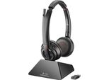 Hp Inc. Poly Savi 8220 - Serie Savi 8200 - Cuffia - On-Ear - Dect/Bluetooth - Senza Fili - Adattatore USB-A Via Bluetoot