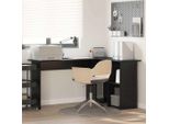 Maison Exclusive - Scrivania Con Scaffale Effetto Rovere Nero 142 X 102 X 73 Cm