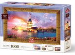 Art Puzzle Puzzle Con Cornice E Colla 3In1 Girl Tower 1000 Pezzi