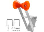 Succebuy Sedile Per Rimorchio Barca Con Rullo, Palo Per Verricello Da 50,8-76,2 Mm, Supporto Per Verricello Con Rullo In Tpu Arancione E Bullone A U, Adatto Per Jet Ski, Barca A Vela, Barca Da Pesca, Motoscafo (Zincato), Argento