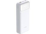 20000Mah Powerbank DPP-201 Weiß, 20 Ah, 1X USB-A, 2X USB-C, Pd 3.0, Qc 3.0