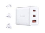 65W Gan LadegeräT DCP-651, Pd 3.0, Qc 3.0 Weiß, 1X USB-A, 2X USB-C