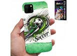 Custodia Per Huawei Y5P - Calcio, Custodia Per Pallone Da Calcio + Vetro