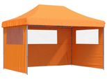 Vidaxl Tenda Pop-Up Pieghevole Per Feste Con 3 Pannelli Laterali Arancione