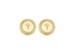 Paar Ohrstecker Joop "2030947", Gold (Gelbgoldfarben, Weiß, Kristallweiß), Ohrringe, Damen, 10Mm, Silber 925 (Sterlingsilber), Mit Zirkonia (Synth.)