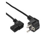 Inline® 16752G Netzkabel Schutzkontakt Gewinkelt Auf KaltgeräTestecker C13 Rechts Abgewinkelt 0,3M Schwarz