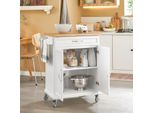 Sobuy Carrello Portavivande Con Piano Di Lavoro Carrello Da Cucina Su Rotelle Isola Da Cucina Carrello Con Spazio Di Archiviazione Scaffale Da Cucina Tavolo Da Griglia Per Cucina Soggiorno FKW13-WN
