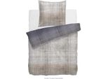 Hnl Living Sater Maco Satin Biancheria Da Letto Con Velvet Touch, 155X220 + 1X 80X80, Viola
